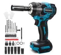 hocs Sans Fil 650 Nm Visseuse pour Makita 18V Sans Batterie | 3 IN 1 Brushless Boulonneuse à Choc, 3 Vitesses et Lumière LED, Pour Pneus, Montage Automobile