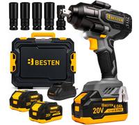hocs sans fil à moteur sans balais, 2 embouts, batterie puissante de 800 Nm, pour roues BESTEN BE0002892