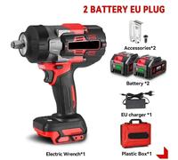 hocs sans fil - avec batterie - Visseuse à chocs - Moteur sans balais - 2800 Nm - Sans fil - 1/2 pouce - Électrique