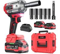 hocs sans fil Clé 1200 Nm 21V 4.0Ah, 3 vitesses, LED, 5 douilles, mallette