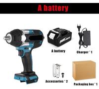 hocs sans fil hocs 18V - 1800 Nm, moteur sans balais - Boîtier carré de 1,27 cm - Compatible avec les batteries Makita 18V - Livré avec 1 batterie et un adaptateur secteur EU