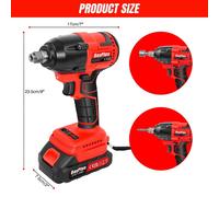 hocs sans fil hocs électrique - 21 V - Couple maximal de 320 Nm - Moteur sans balais - Batterie de 1,5 Ah - Kit d'accessoires de 24 pièces
