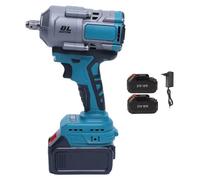 hocs sans fil ynamométrique électrique - Attache de 1,27 cm - Couple de 3000 Nm - Moteur sans balais - Vitesse variable - Batterie 18 V - Couleur : bleu
