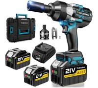 hocs Sans Fil HECUSAM 2100 N.M 3/4"" Brushless avec 2 Batteries et Adaptateur 1/2""