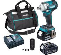 hocs Sans Fil Makita DTW300TX2 18V LXT 1/2" Drive (2 X 5,0Ah Batteries)