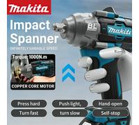 hocs sans fil Makita DTW700 améliorée, moteur sans balais 18V, 1000 Nm, vitesse variable, clé électrique haute efficacité, durable, arrêt automatique 1PCSDTW7001PCS6Ah