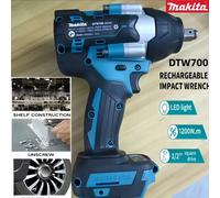 hocs sans fil Makita DTW700, moteur sans balais 18V, 1200Nm, clé électrique à vitesse variable, haute efficacité, arrêt automatique durable no Battery