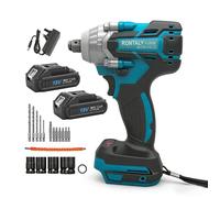 hocs sans fil - Mandrin de 1/2 pouce, Couple maxi 320 N.m, 2 batteries 3.0 Ah hocs sans fil pour pneus de voiture