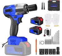 hocs sans fil Tavien 1/2 pouce hocs sans fil sans balais avec un couple de 450 Nm – Vitesse variable jusqu'à 3200 tr/min – 4 jeux de douilles inclus