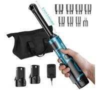 hocs sans fil - Visseuse d'angle électrique - Carter carré de 0,95 cm - Couple de 55 Nm - 12 V - Tête allongée de 15,2 cm - Moteur sans balais - Batterie et mallette de rangement