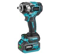 hocs/visseuse sans fil, 18V, moteur sans balais, couple de 1200 Nm, 6800 tr/min, 7200 impacts par minute, coffret comprenant 2 batteries
