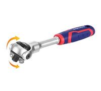Cle a Cliquet 1/4 a Tete Pivotante WORKPRO, Cle a Douille de 150 mm a Degagement Rapide 72 Dents, Acier au Chrome Vanadium, Tete Rotative a 270°, Outil pour Reparation Automobile