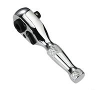 liquet à 72 dents à double tête oudée en acier au chrome vanadium avec interrupteur réversible, entraînement 1/4" pour espaces restreints, argent et noir