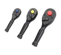 liquet à 72 dents, commutateur commutable, 1/4", 3/8", 1/2 liquet, 3 pièces, outil à cliquet compact ergonomique pour zones limitées
