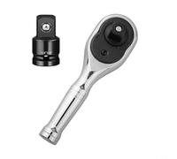 liquet à 72 dents, poignée courte avec adaptateur 1/4 à 3/8", acier au chrome vanadium haute résistance, commutation bidirectionnelle, taille compacte pour les zones confinées, kit d'outils à