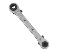 liquet à double extrémité 4 tailles d'ouverture 1/4 3/8 5/16 3/16 en acier au carbone plaqué chrome compact 14 cm pour réparation de valves de réfrigération CVC (plat-blanc)