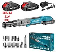liquet électrique hocs sans fil avec entraînement de 0,95 cm - 90 Nm - 21 V - Moteur sans balais - Batterie incluse - Pour les réparations automobiles