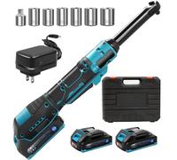 liquet électrique sans fil 6,3'' à moteur brushless, kit liquet électrique sans fil 3/8'' 220 Nm ngle, outil électrique pour batterie Makita 18V With 2XBattery