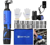liquet électrique Sans fil DAYPLUS 12V 3-8"" (10 mm) 40N.m avec 2 Batteries 7 Douilles