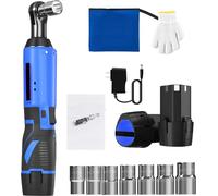 liquet électrique Tavien - Sans fil 3/8'' - Angle 90° - Lampe de travail LED - Kit double 7 pièces & 2 batteries incluses