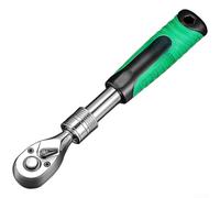 liquet extensible à 72 dents avec longueur réglable et libération rapide, acier au chrome vanadium pour une utilisation automobile et bricolage, poignée verte avec poignée antidérapante et