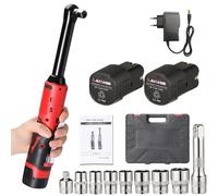 liquet extensible - Clé électrique rechargeable - 0,95 cm - 500 tr/min - 18 V - 2 batteries - Angulaire - Rouge