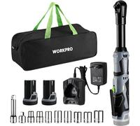 liquet Sans Fil 12V WORKPRO, 3/8, 55N.m, 2 Batteries de 2,0 Ah, Charge Rapide en 1 Heure liquet Electrique avec Lumière LED et 10 DouillesSac de Rangement,Gris