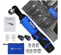 liquet sans fil électrique 12V 3-8 inch DAYPLUS 40N.m 2x 1500MAH Batteries Rechargeable 7 Douilles