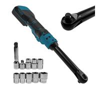 liquet sans fil étendue de 3/8" pour batterie Makita 18V, tête étendue de 16 cm, 320 tr/min, 80 N.m, jeu de clés à cliquet électriques avec lumière LED et 8 douilles