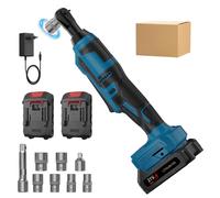 liquet sans fil sans balais - Visseuse électrique de 9,5 mm - 18 V - pour travaux sur métaux et réparations automobiles - Coffret comprenant 2 batteries