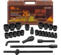 ouille à chocs 3/4'' 17-65mm 6 pans Coffret 26 pièces