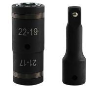 ouille à impact de 17 à 22 mm avec rallonge de 1/2", 2 pièces