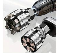 ouille magique universelle réglable de 10 à 19 mm, avec tige, 2 pièces/ensemble ouille à cliquet multifonctionnelle, accessoire d'outils de réparation 2pcs set