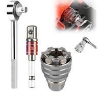 ouille universelle réglable avec adaptateur, pour écrous et boulons à tête hexagonale de 10 à 19 mm