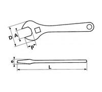 CLE A MOLETTE 12' SAM OUTILLAGE - 54C12 12