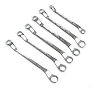 Clé à molette décalée à double extrémité avec poignées coudées à 45 degrés pour un accès dans les endroits restreints FeatuFor Anneau antirouille Finition chromée (8 x 10 mm)