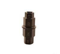 Clé à molette réglable de 17 à 24 mm pour roue avant et arrière de moto, outil de démontage de broche hexagonale 4 en 1 en acier au carbone (noir)