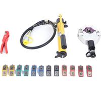 Clé à sertir hydraulique pour tubes, alliage d'aluminium, jeu de 7 outils, jaune