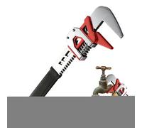 Clé à tuyau réglable - 29,5 x 8,5 cm large ouverture type F à dégagement rapide, ouverture 0-75 mm en acier à haute teneur en carbone | pour tuyaux, vannes, vis, entretien domestique