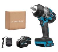 Clé à vis électrique, moteur sans balais, rechargeable, batterie 2 x 9,0 Ah, adaptateur secteur 220V-240V, prise européenne