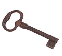 Clé anciennne tige forée DUBOIS - panneton ajusté en 40 - fer rouillé ciré - 158014