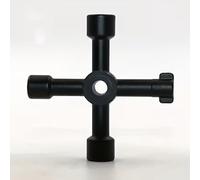 ruciforme 4 en 1 - Outil multifonction robuste en acier à haute teneur en carbone pour armoire de commande électrique, ascenseur, vanne de compteur d'eau, boulon, écrou et serrure, clé à poignée