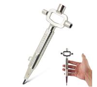 e Construction Universelle 6 en 1, Trousseau de ngin Chantier Clef Passe Partout Toute Serrure de Chantier Avec Échelle De Mesure de La Longueur des Cylindres