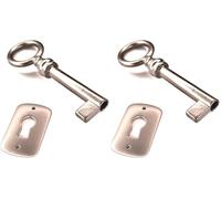 e meuble et entrée de ontemporain design 70mm décoration clef nickel mat (Lot de 2)