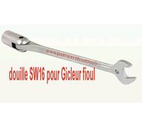 e montage des gicleurs fioul douille SW 16 et coté plat 16