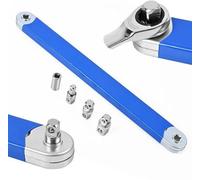 extension courbée avec adaptateur d'entraînement 1/2", 1/4" et 3/8 extension à cliquet multifonctionnelle pour les monteurs et les bricoleurs de garage