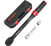 ynamométrique 1/2 pouce, 20-220 Nm, 72 dents, coffret 3 pièces avec rallonge et adaptateur, pour automobile et moto