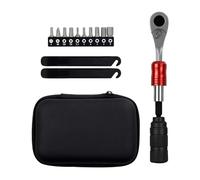 ynamométrique pour vélo ynamométrique pour vélo, kit d'outils de réparation de vélo ouille avec tête magnétique, jeu de clés à douille pour VTT avec sac de rangement et poignée
