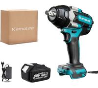 Clé électrique rechargeable, couple de 1800N.m, moteur sans balai,1x6,0Ah carton de raquette, EU