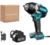 Clé électrique rechargeable, couple de 1800N.m, moteur sans balai,2x5,0Ah carton de raquette, EU